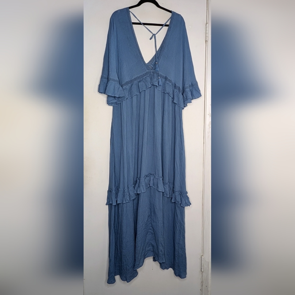 Free People Paradiso Maxi Dress in Stone Blue - Picture 7 of 8